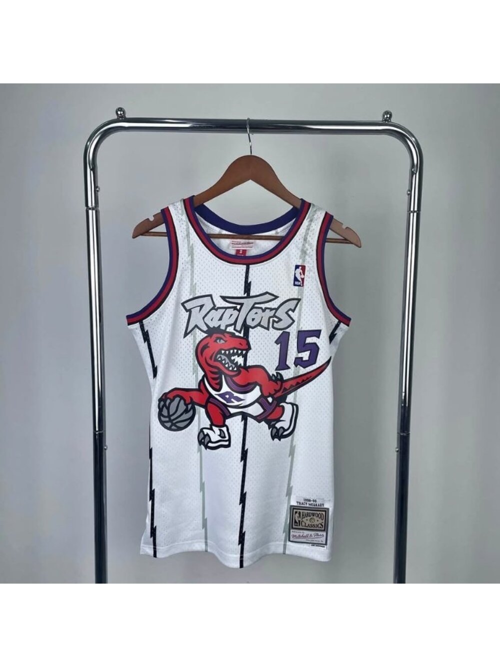 NBA 1998-99 Toronto Raptors Vince Carter #15 Jersey XL Mitchell & Ness White